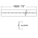 Punched Zinc Plated Steel Piano Hinge - 44.45mm Wide